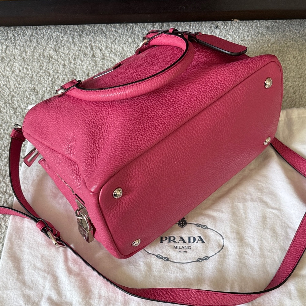 Prada Fuchsia Leather Satchel - Picture 4 of 16